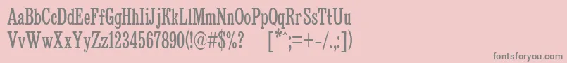 Шрифт BruskovayaCompPlain105n – серые шрифты на розовом фоне