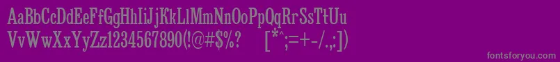 Police BruskovayaCompPlain105n – polices grises sur fond violet