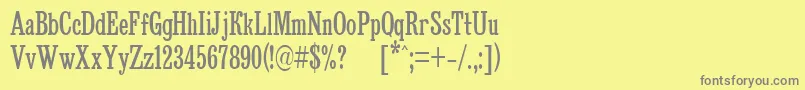 Police BruskovayaCompPlain105n – polices grises sur fond jaune