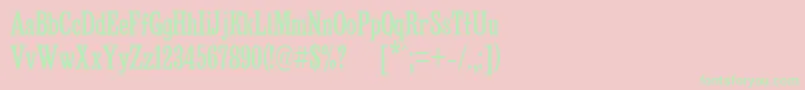 BruskovayaCompPlain105n Font – Green Fonts on Pink Background