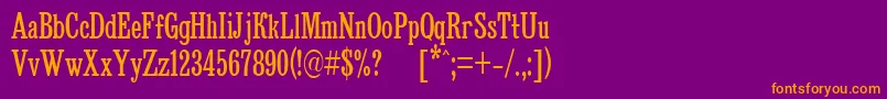 BruskovayaCompPlain105n Font – Orange Fonts on Purple Background