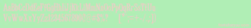 Czcionka BruskovayaCompPlain105n – różowe czcionki na zielonym tle