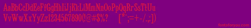 fuente BruskovayaCompPlain105n – Fuentes Rojas Sobre Fondo Morado