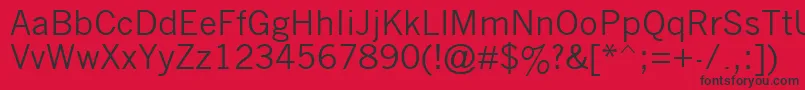 NewsGothicMt Font – Black Fonts on Red Background