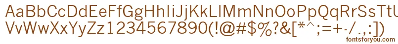 NewsGothicMt Font – Brown Fonts on White Background