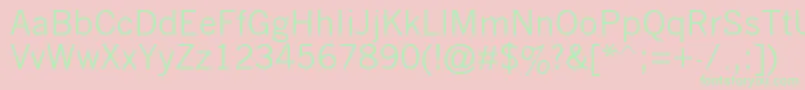 NewsGothicMt Font – Green Fonts on Pink Background