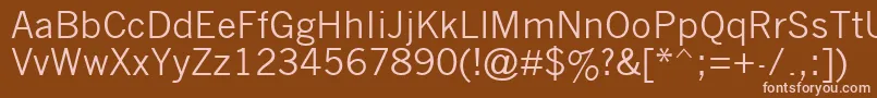 Шрифт NewsGothicMt – розовые шрифты на коричневом фоне
