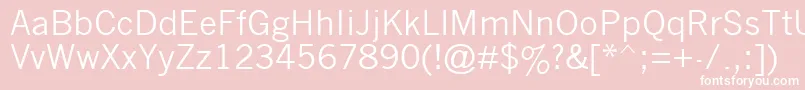 NewsGothicMt Font – White Fonts on Pink Background