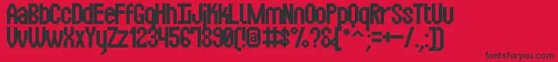 SquarexSt Font – Black Fonts on Red Background