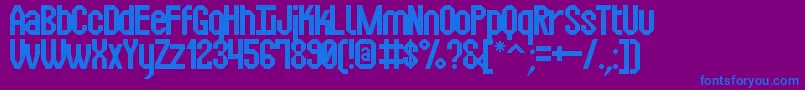 SquarexSt Font – Blue Fonts on Purple Background