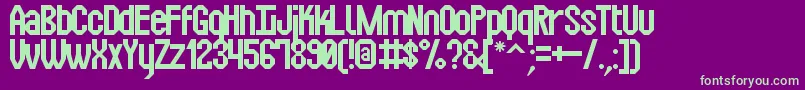 SquarexSt Font – Green Fonts on Purple Background