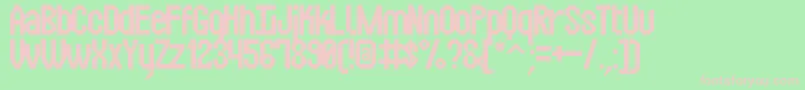 SquarexSt Font – Pink Fonts on Green Background