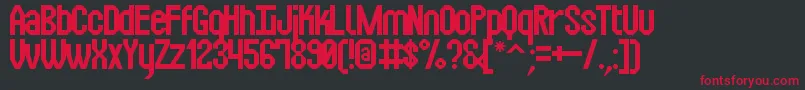 SquarexSt Font – Red Fonts on Black Background