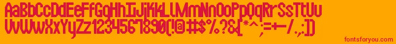 SquarexSt Font – Red Fonts on Orange Background