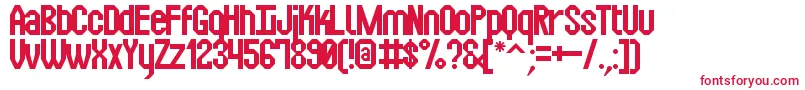 フォントSquarexSt – 赤い文字