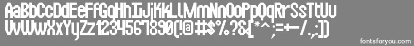 フォントSquarexSt – 灰色の背景に白い文字