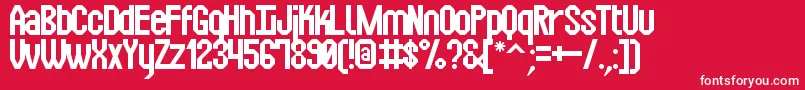 SquarexSt Font – White Fonts on Red Background