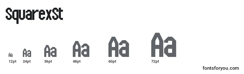 SquarexSt Font Sizes