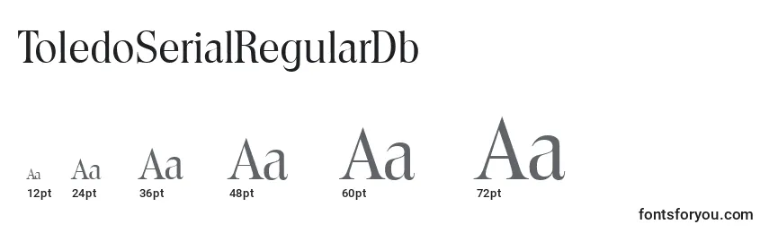ToledoSerialRegularDb Font Sizes
