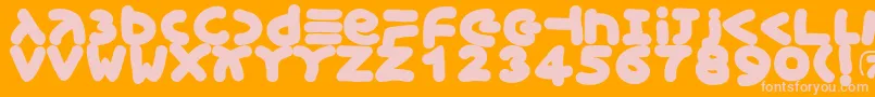 Czcionka Xmasgingerbread – różowe czcionki na pomarańczowym tle