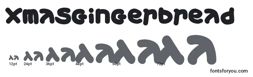 Xmasgingerbread Font Sizes