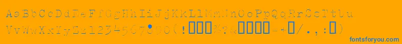 Splendidi Font – Blue Fonts on Orange Background