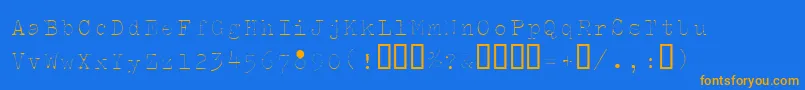 Splendidi Font – Orange Fonts on Blue Background