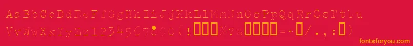 Splendidi Font – Orange Fonts on Red Background
