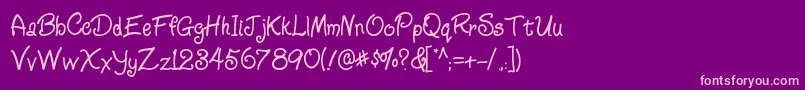 ZiggyZoe Font – Pink Fonts on Purple Background