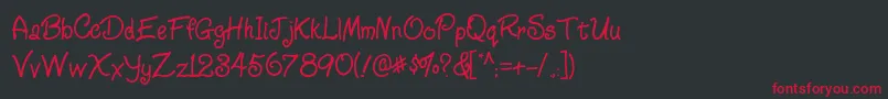ZiggyZoe Font – Red Fonts on Black Background