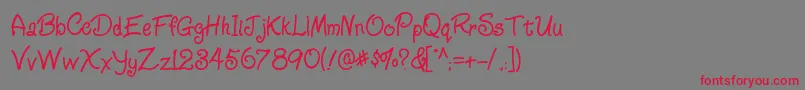 ZiggyZoe Font – Red Fonts on Gray Background