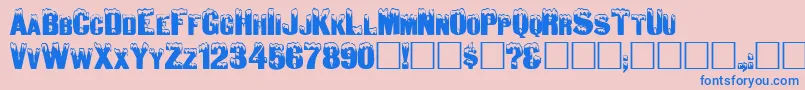 Igloolaser Font – Blue Fonts on Pink Background