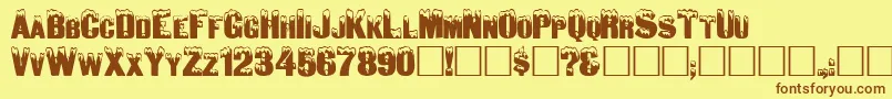 Igloolaser Font – Brown Fonts on Yellow Background