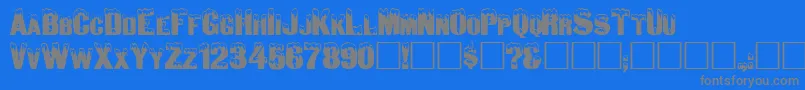 Igloolaser-Schriftart – Graue Schriften auf blauem Hintergrund