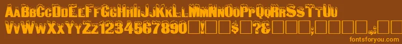 Igloolaser Font – Orange Fonts on Brown Background