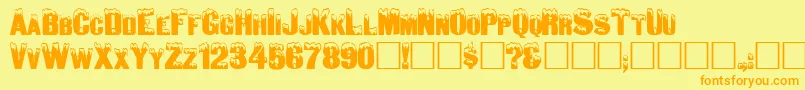 Igloolaser Font – Orange Fonts on Yellow Background