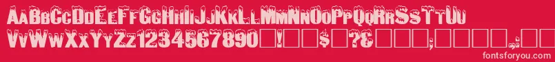 Igloolaser Font – Pink Fonts on Red Background