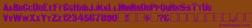 Igloolaser Font – Purple Fonts on Brown Background