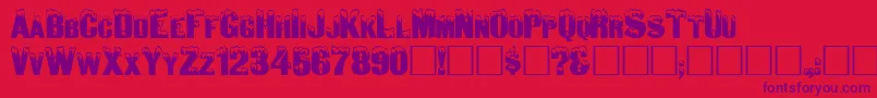 Igloolaser Font – Purple Fonts on Red Background