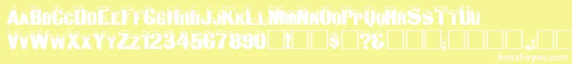 Igloolaser Font – White Fonts on Yellow Background