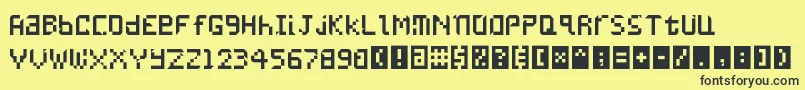 Undatame Font – Black Fonts on Yellow Background