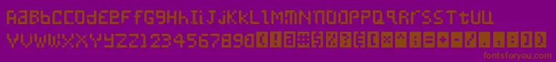 Undatame Font – Brown Fonts on Purple Background