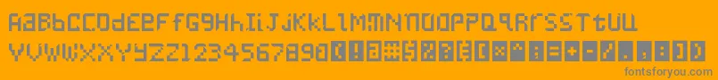 Undatame Font – Gray Fonts on Orange Background