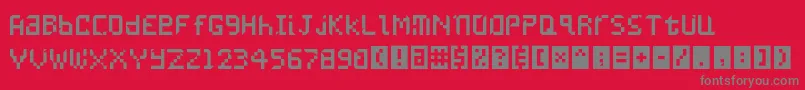 Undatame Font – Gray Fonts on Red Background