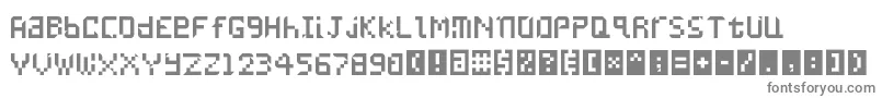 Undatame-fontti – harmaat kirjasimet valkoisella taustalla
