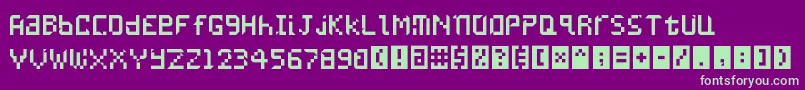 Undatame Font – Green Fonts on Purple Background