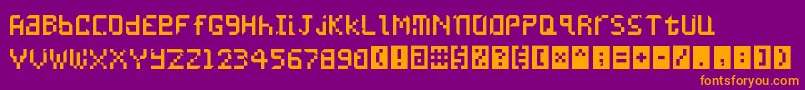 Шрифт Undatame – оранжевые шрифты на фиолетовом фоне
