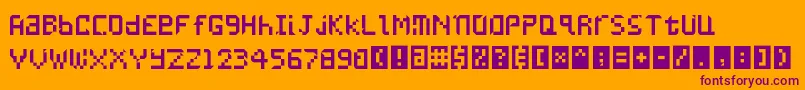 More about Undatame Font Undatame Font – Purple Fonts on Orange Background