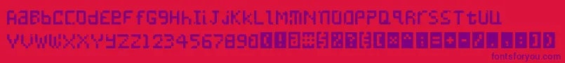 Undatame Font – Purple Fonts on Red Background