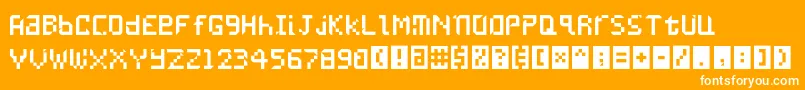 フォントUndatame – オレンジの背景に白い文字